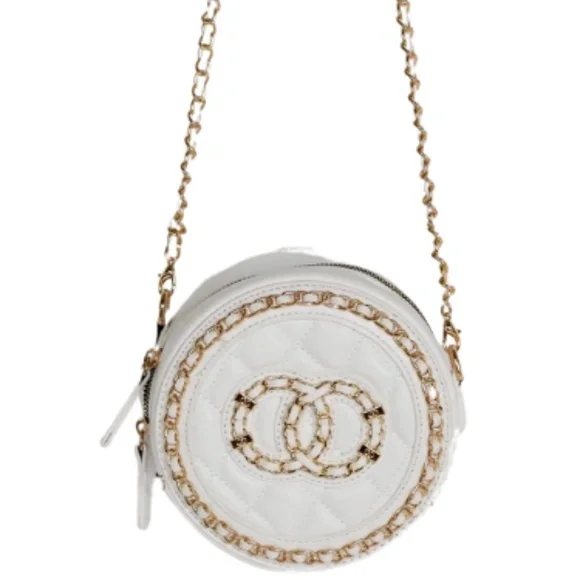 CIRCLE SHAPED CROSSBODY BAG - WHITE - Picture 4 of 5